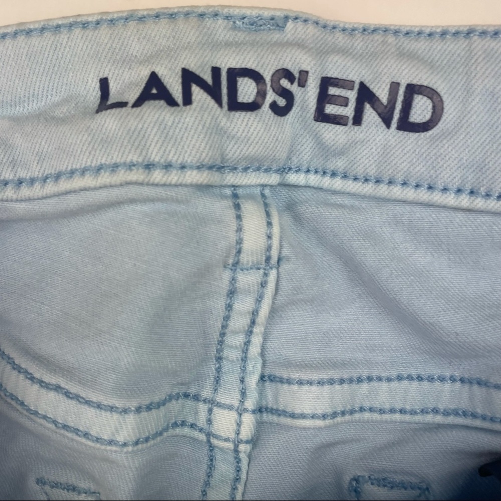 Lands’ End Mid Rise Slim Ankle Jeans Light Wash - Picture 7 of 8